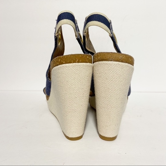 Splendid Slingback Wedge‎ Peep Toe Sandal - Picture 6 of 8